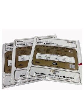 Pioneer Scrapbook 12 x 12 Top Loading White Refills 3x10 30 total NEW with post